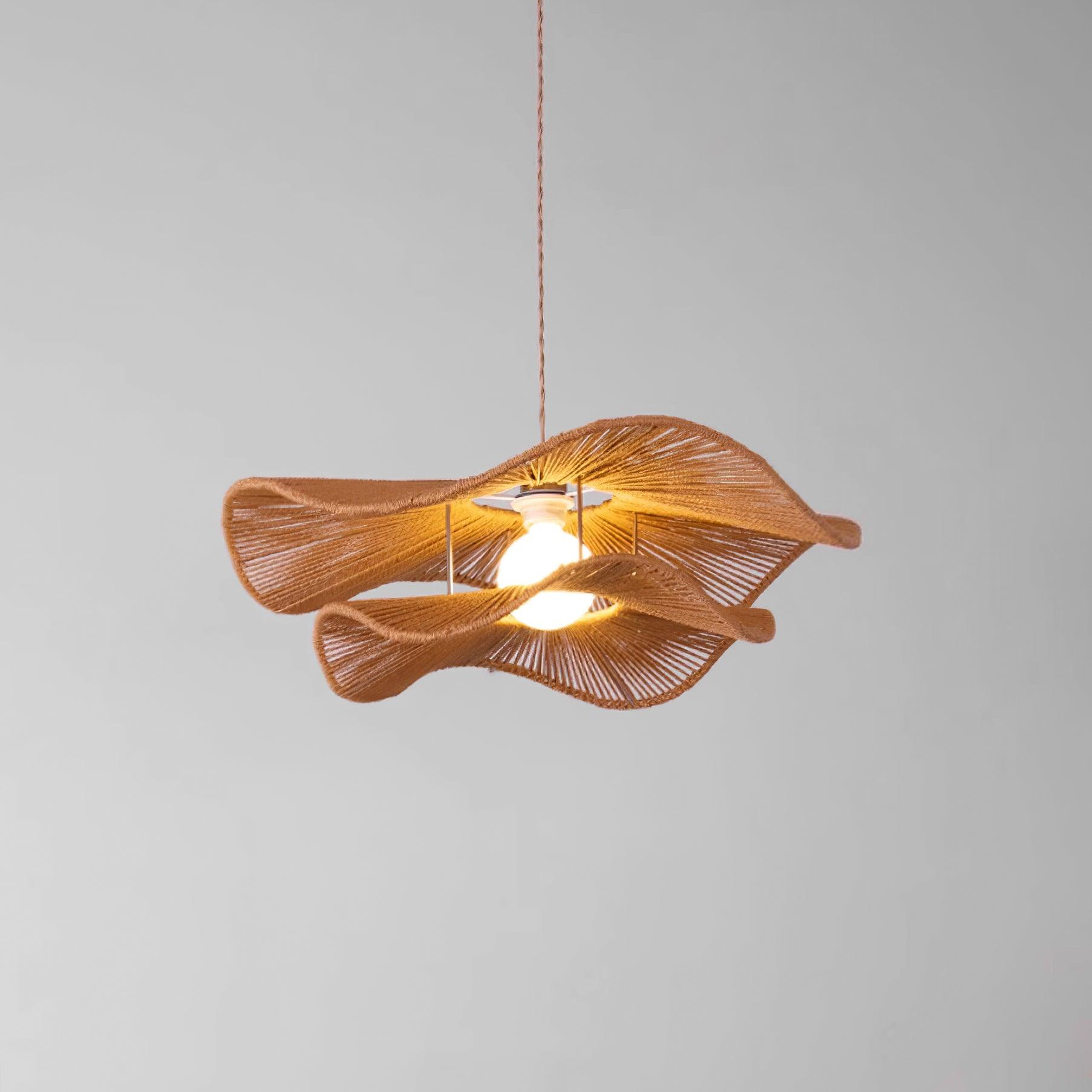 Ondra Wave Rattan Pendant Light - Neutralighting