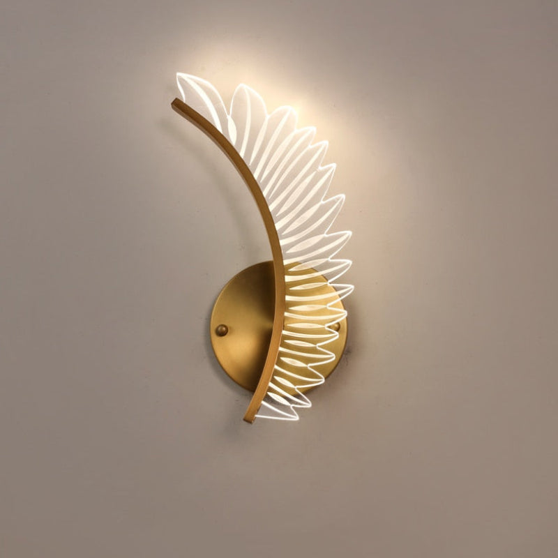 Kristy Modern Crystal Wall Lamp Gold Wings Design Sconce for Bedroom - Neutralighting