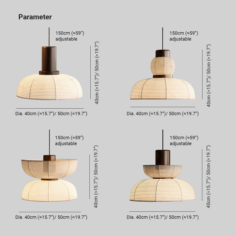 Ritta Pendant Light Neutral Paper Modern Fabric White - Neutralighting