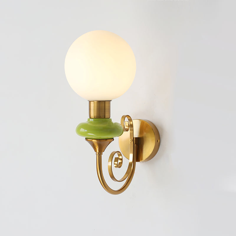 Valentina Vintage Metal Glass Indoor Wall Lamp Bedroom Living Room - Neutralighting