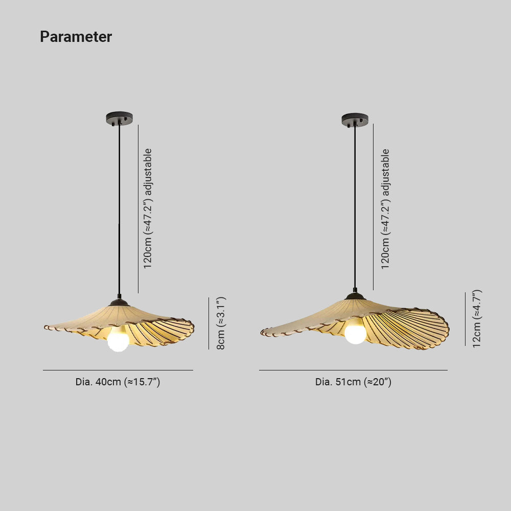 Avi Wabi-Sabi Retro LED Pendant Light Fabric/Metal Dining/Living Room - Neutralighting