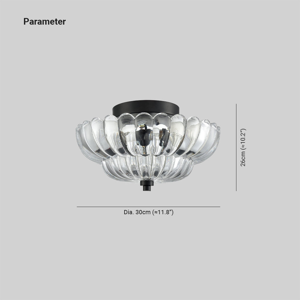 Arisha Modern Umbrella Glass Flush Mount Ceiling Light - Neutralighting