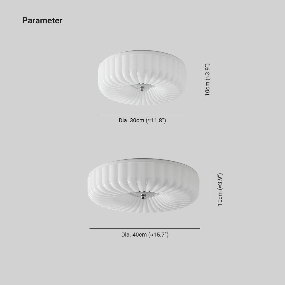 Arisha Modern LED Glass Flush Mount Ceiling Light Bedroom