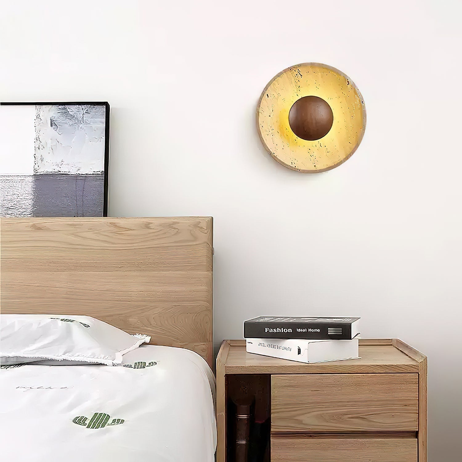 Ritta Sun Travertine Wall Lamp - Neutralighting