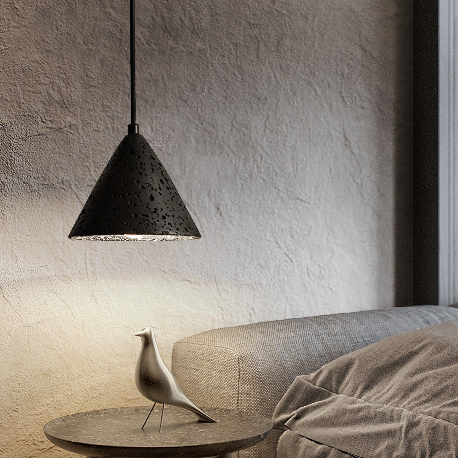 Ritta Travertine Dome Pendant Light - Neutralighting