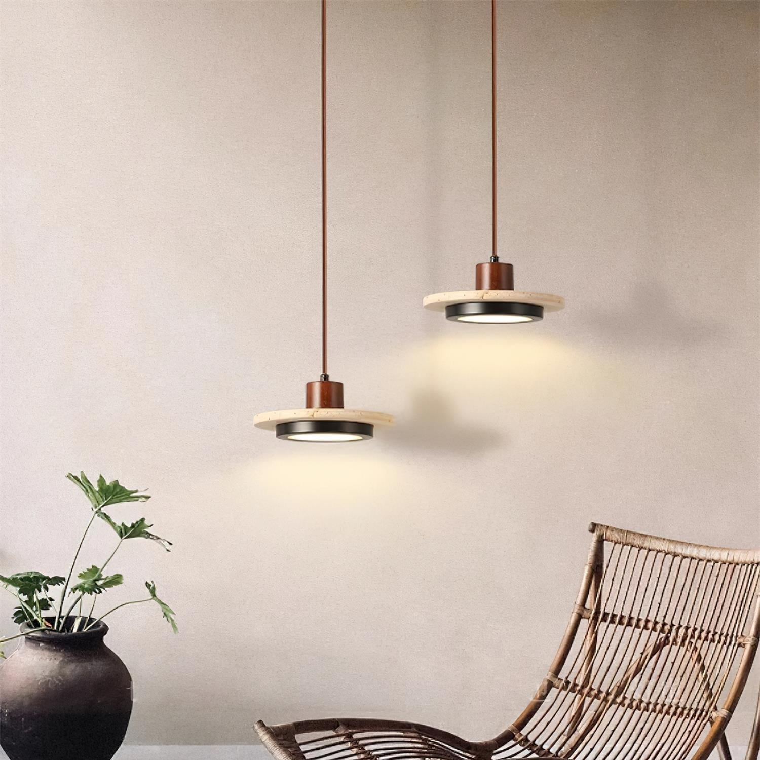 Solaro Travertine LED Pendant Light - Neutralighting
