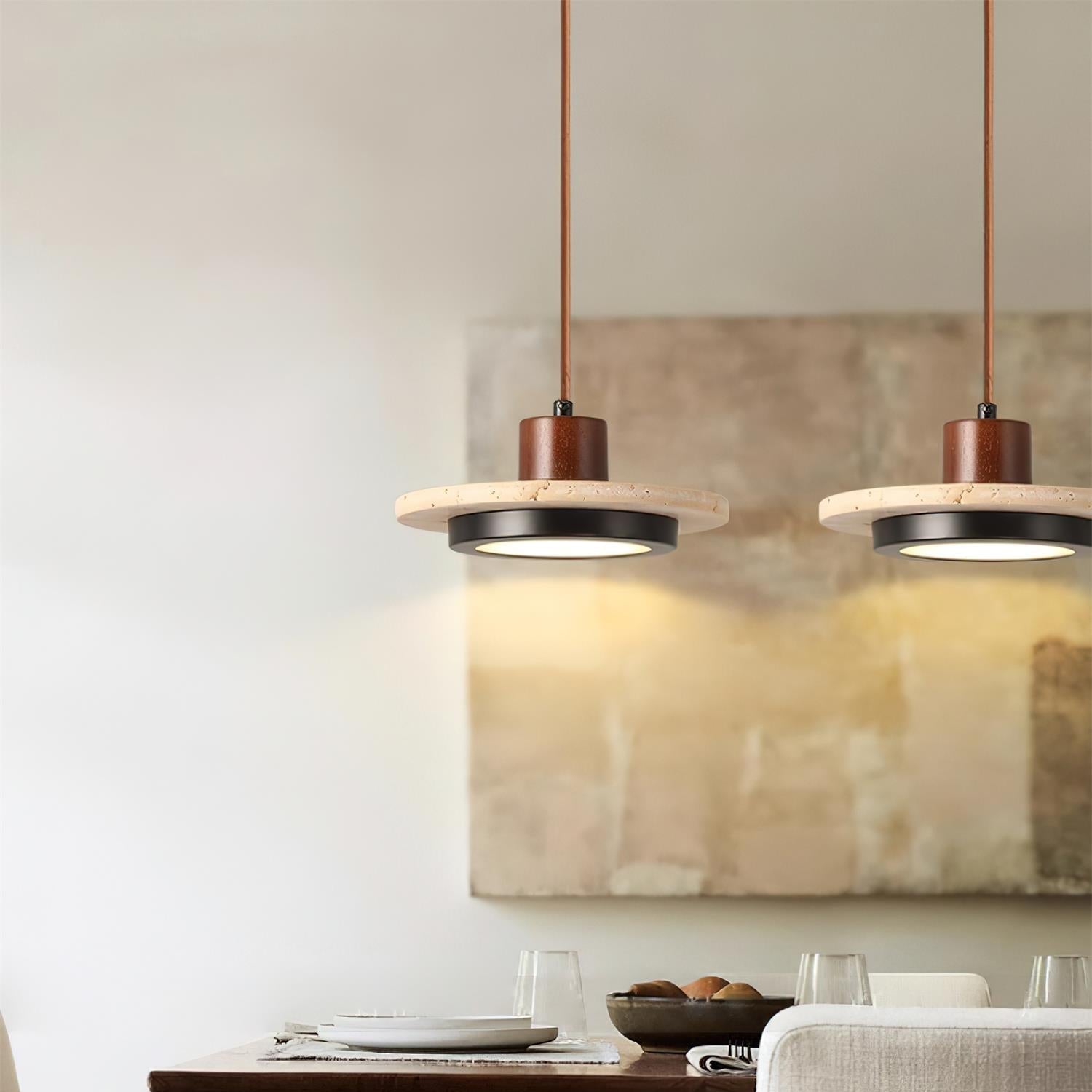 Solaro Travertine LED Pendant Light - Neutralighting