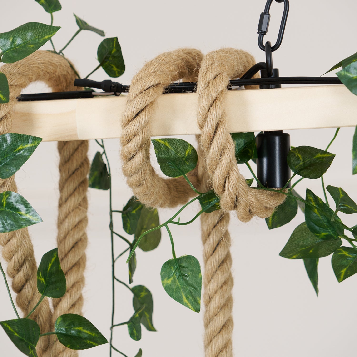 Quoro Hemp Rope Industrial Grenade Chandelier - Neutralighting