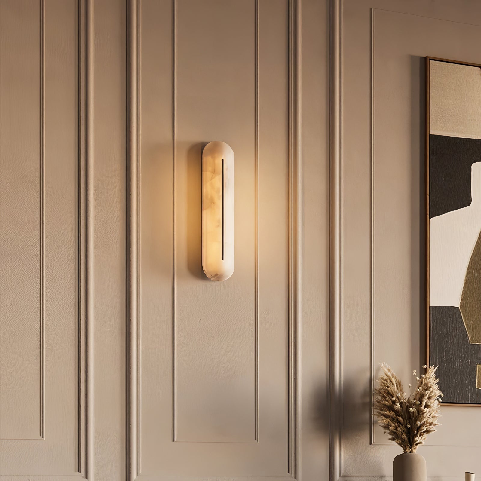 Armaryra Oblong Alabaster Wall Light - Neutralighting