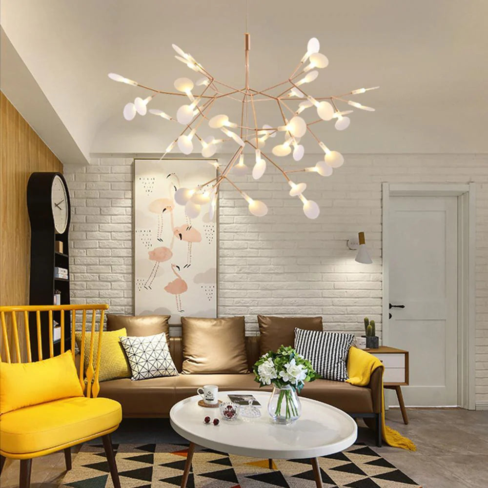 Lior Unique Sputnik Art Deco Firefly Chandelier. Living Room/ Bedroom - Neutralighting