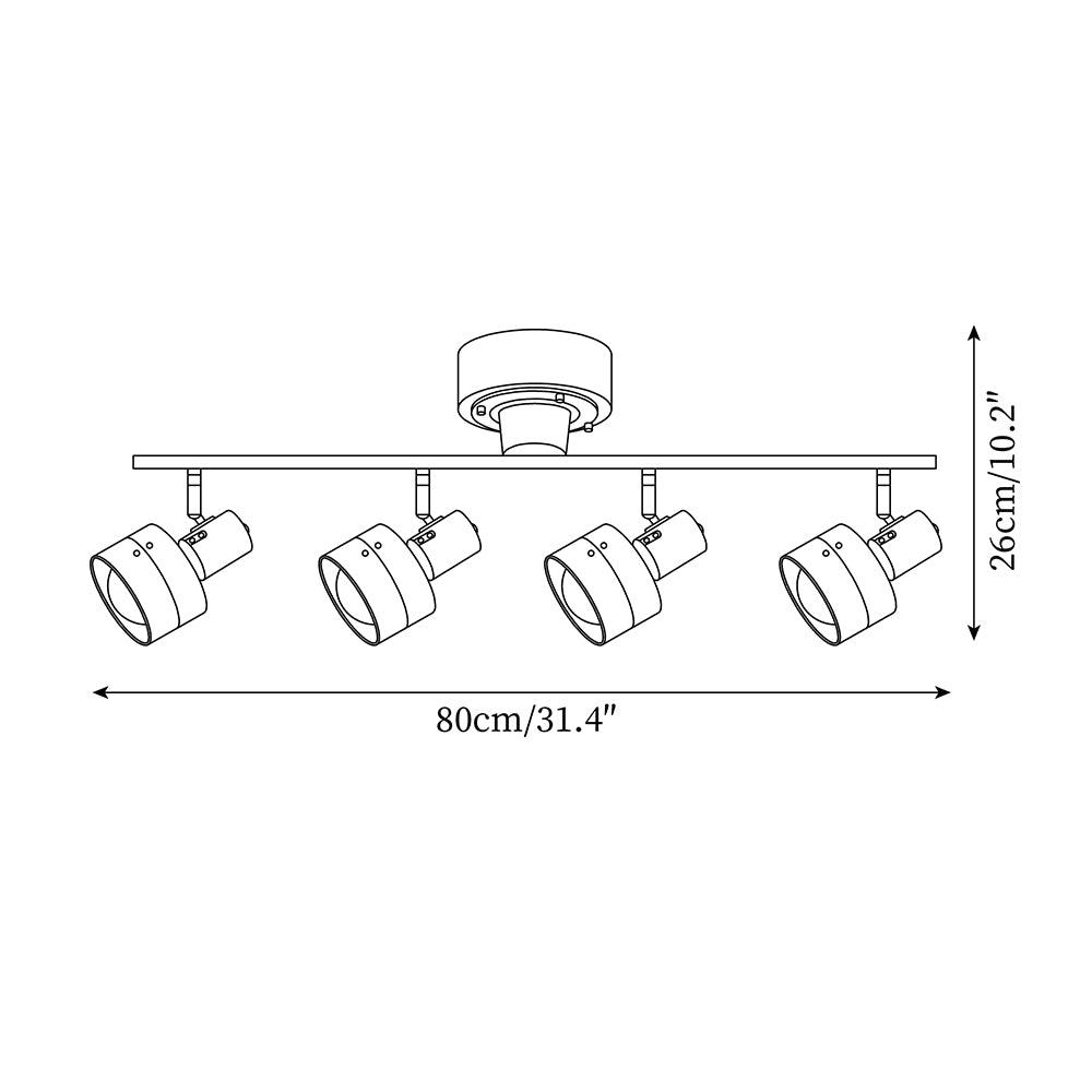 Daven Adjustable 4-Light Track Spotlight - Neutralighting