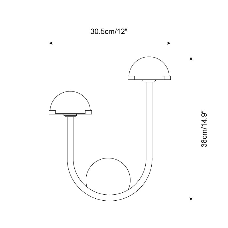 Luste Wall Lamp Asymmetrical Alabaster - Neutralighting