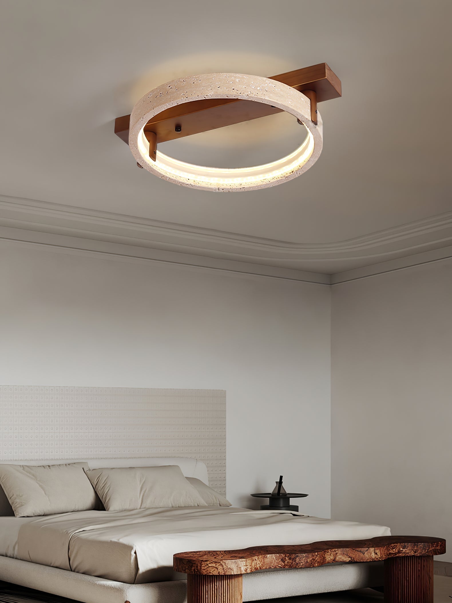 Ivlaeyra Ringed Travertine Wall Light - Neutralighting