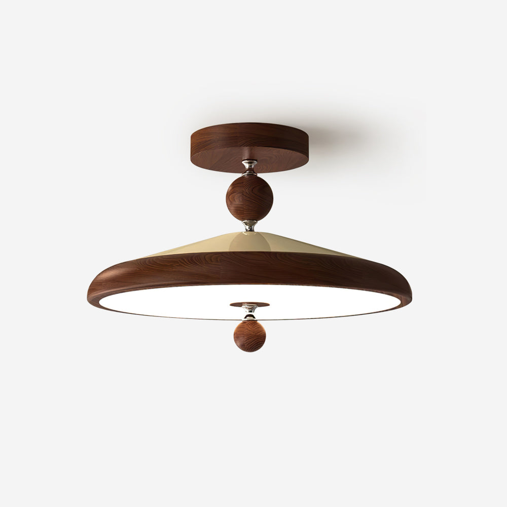 Belano Wooden Frame Round Ceiling Light - Neutralighting