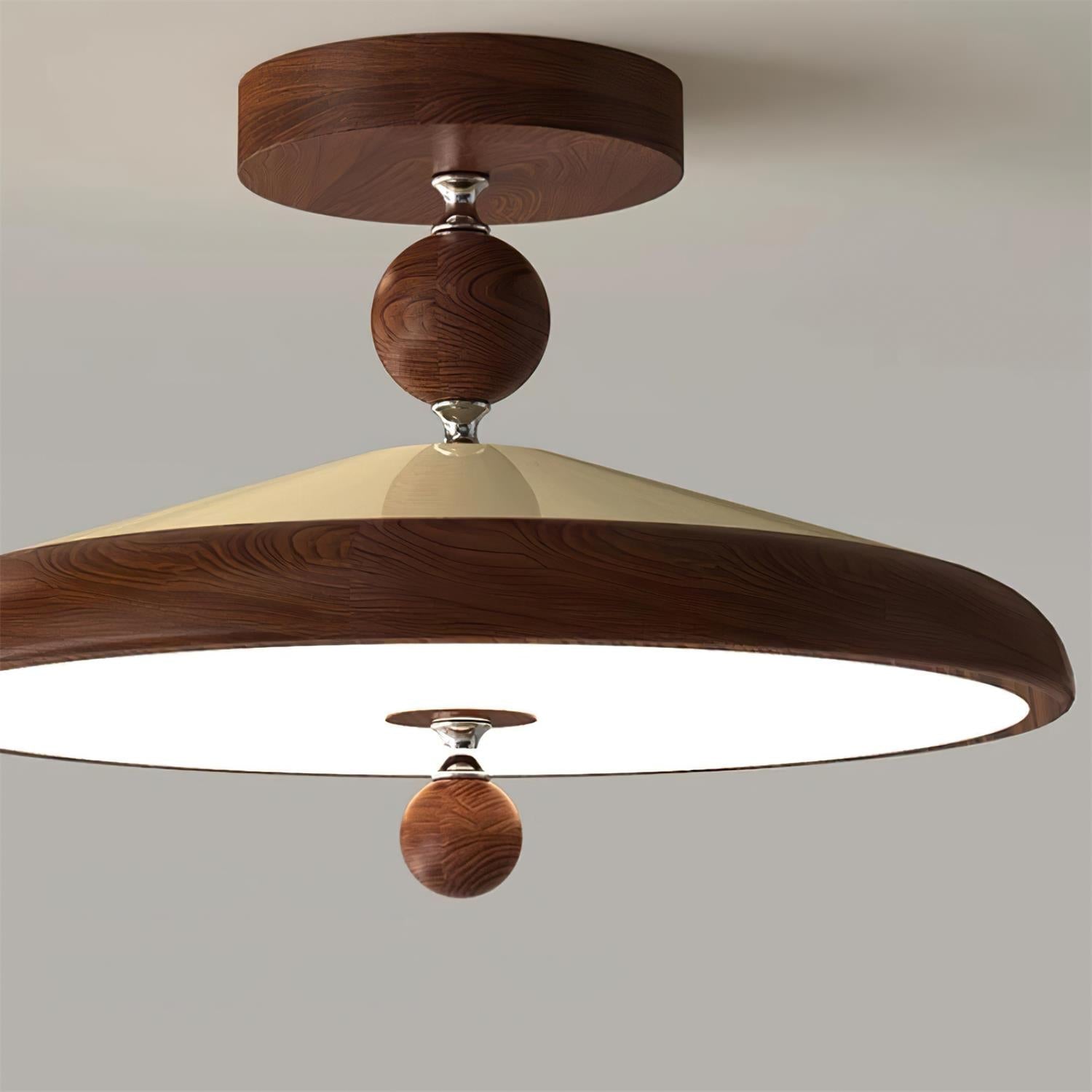 Belano Wooden Frame Round Ceiling Light - Neutralighting