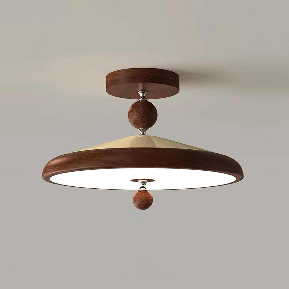 Belano Wooden Frame Round Ceiling Light - Neutralighting