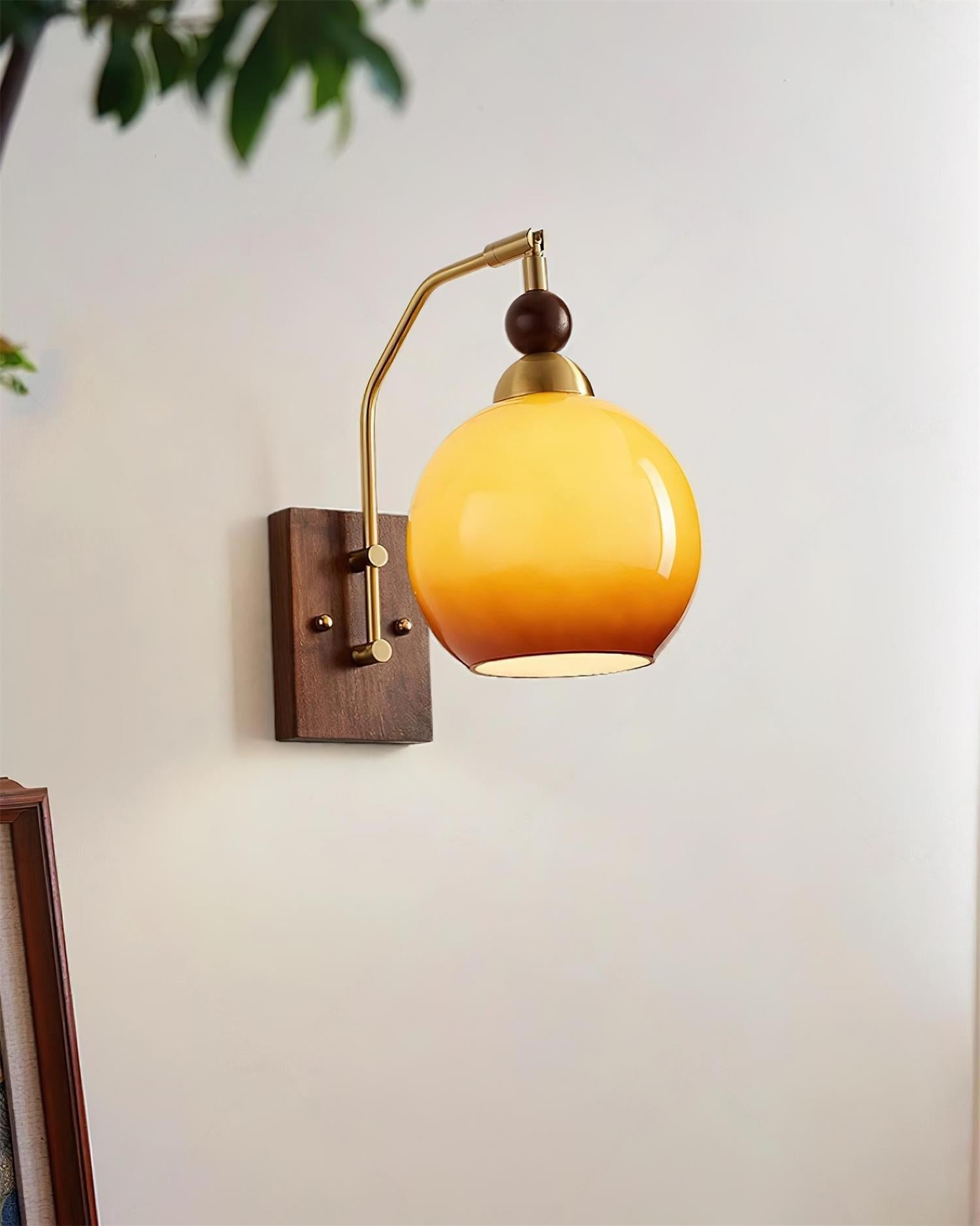 Jovene Amber Glass Wall Lamp - Neutralighting