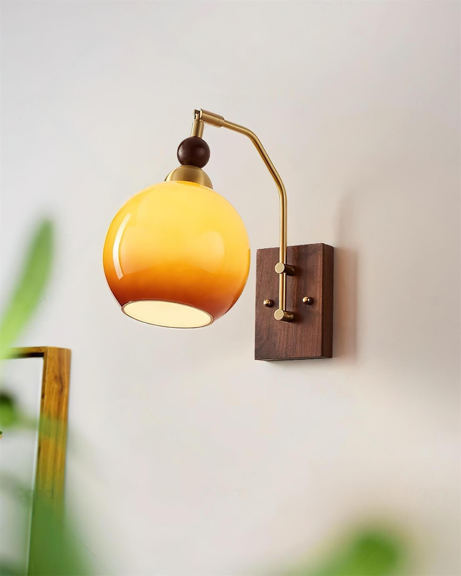 Jovene Amber Glass Wall Lamp - Neutralighting