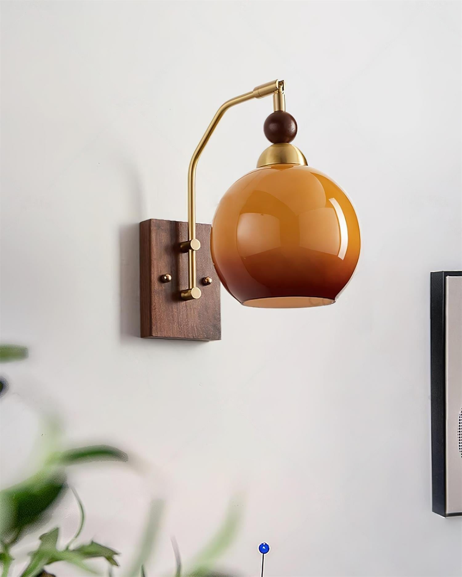 Jovene Amber Glass Wall Lamp - Neutralighting