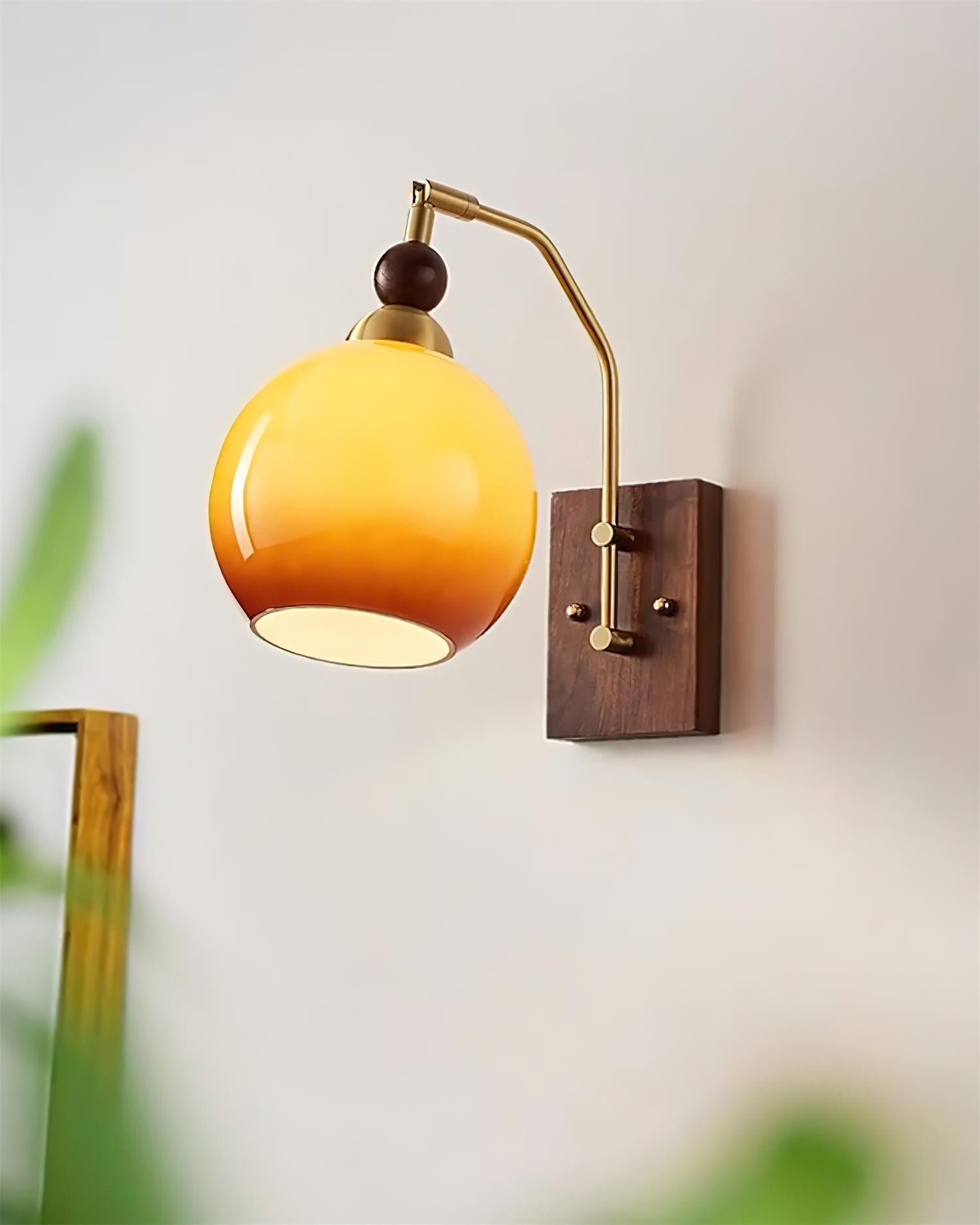 Jovene Amber Glass Wall Lamp - Neutralighting