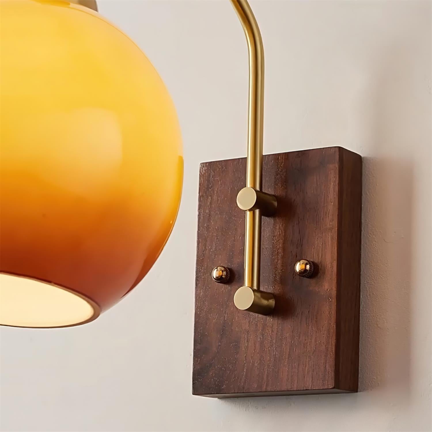 Jovene Amber Glass Wall Lamp - Neutralighting