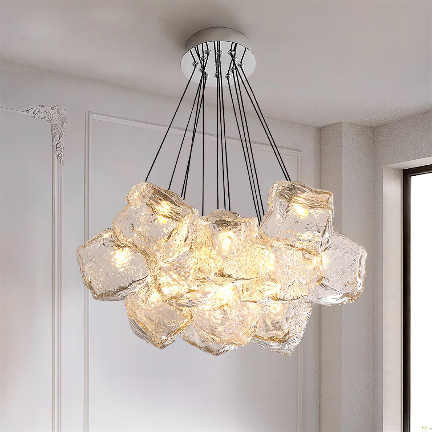 Pebine Clustered Glass Chandelier - Neutralighting