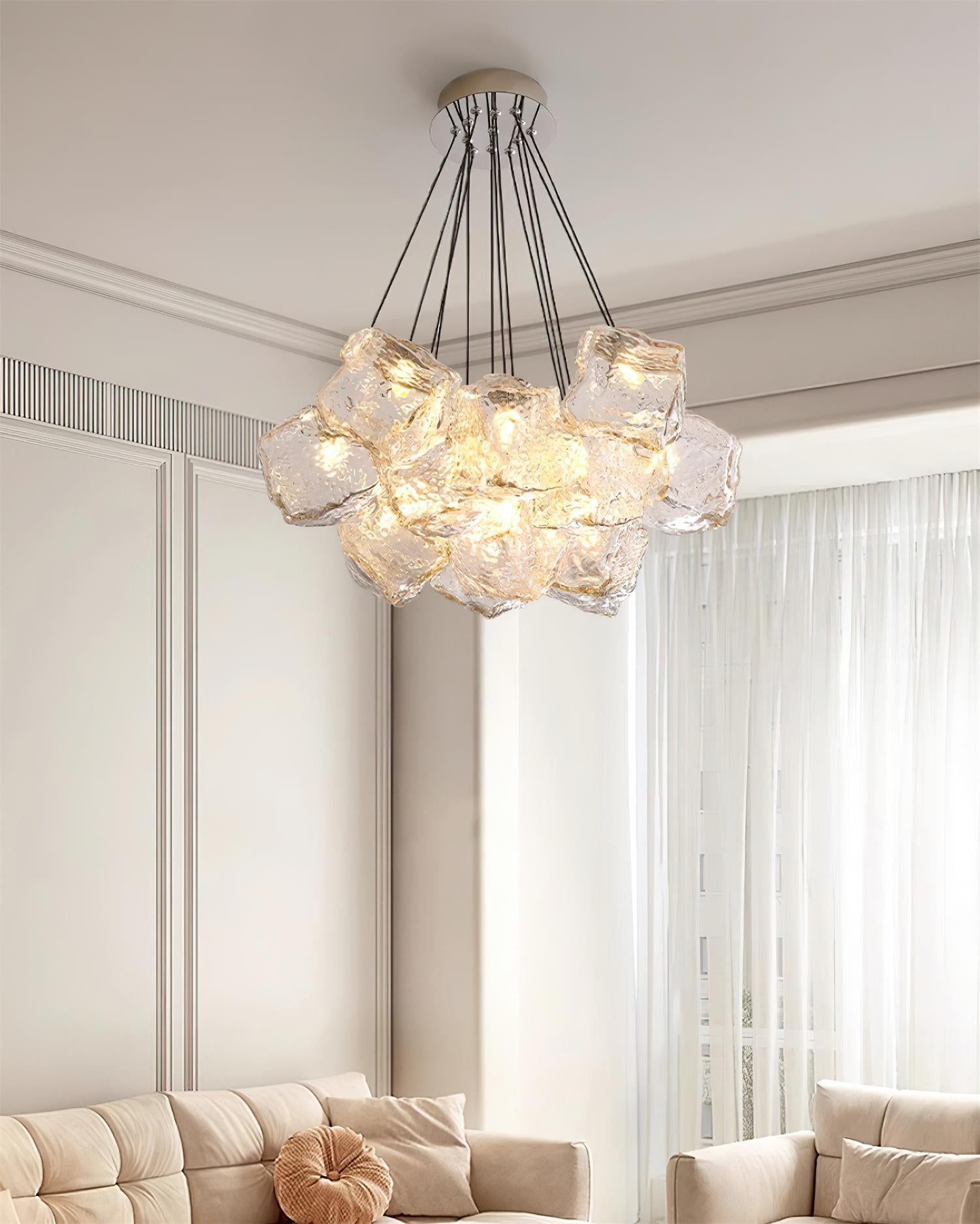 Pebine Clustered Glass Chandelier - Neutralighting