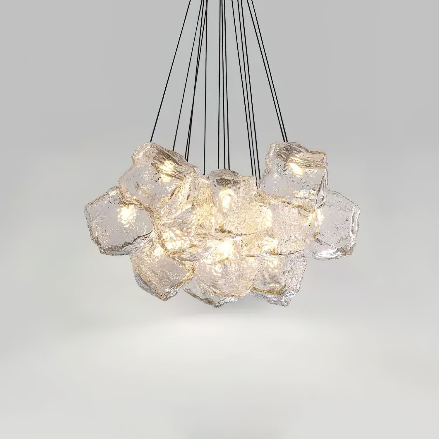 Pebine Clustered Glass Chandelier - Neutralighting