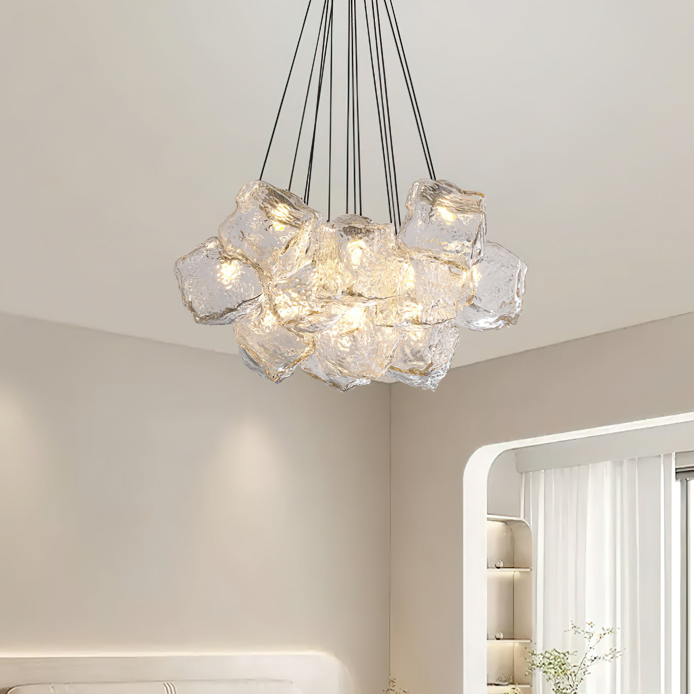 Pebine Clustered Glass Chandelier - Neutralighting