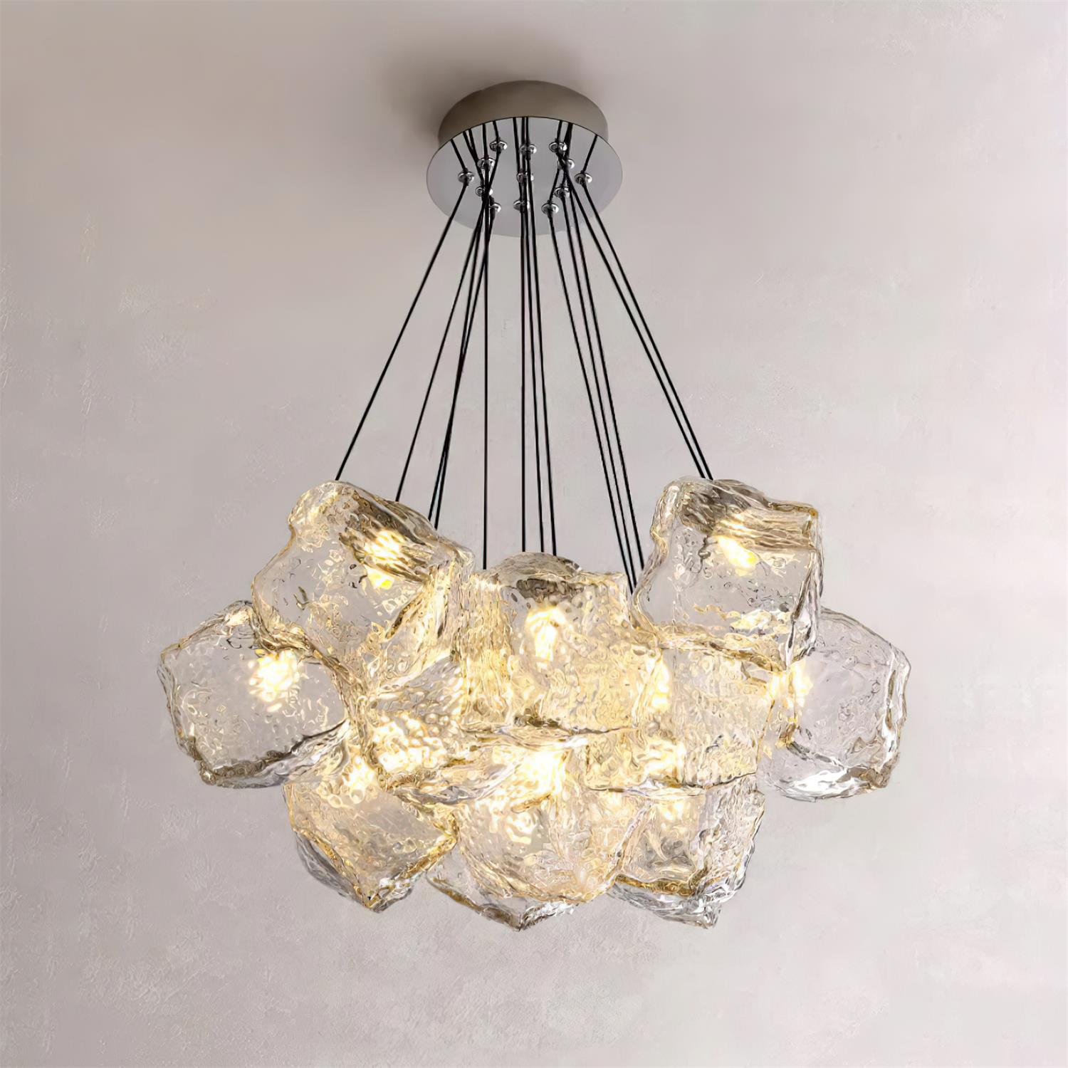 Pebine Clustered Glass Chandelier - Neutralighting