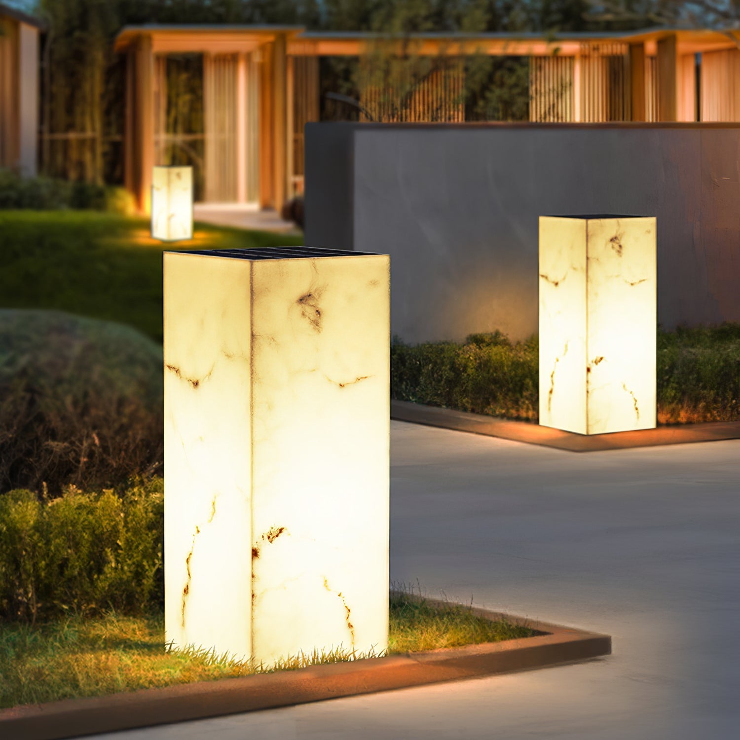 Ray Imitation Marble Cube Outdoor Light - Neutralighting
