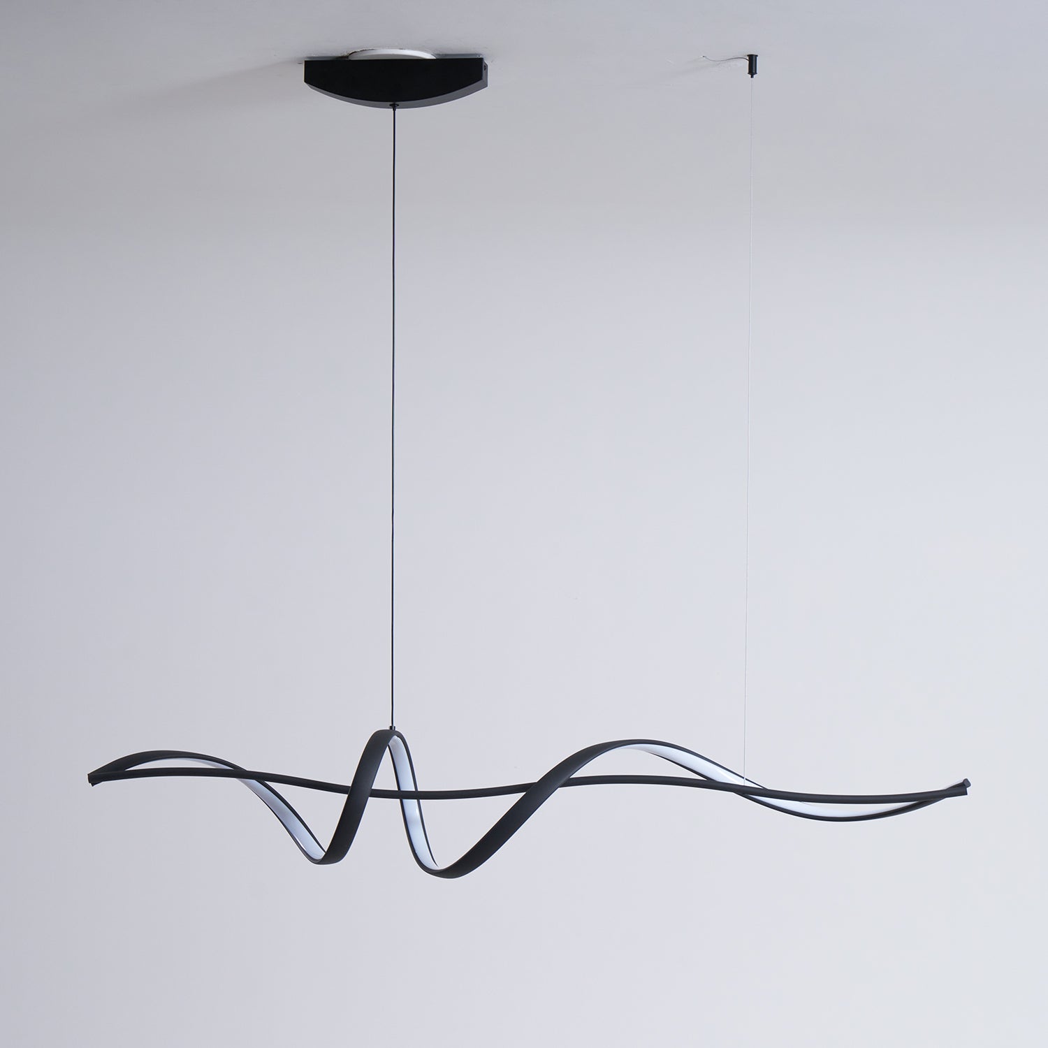 Aveline Modern Black LED Wave Pendant Light - Neutralighting