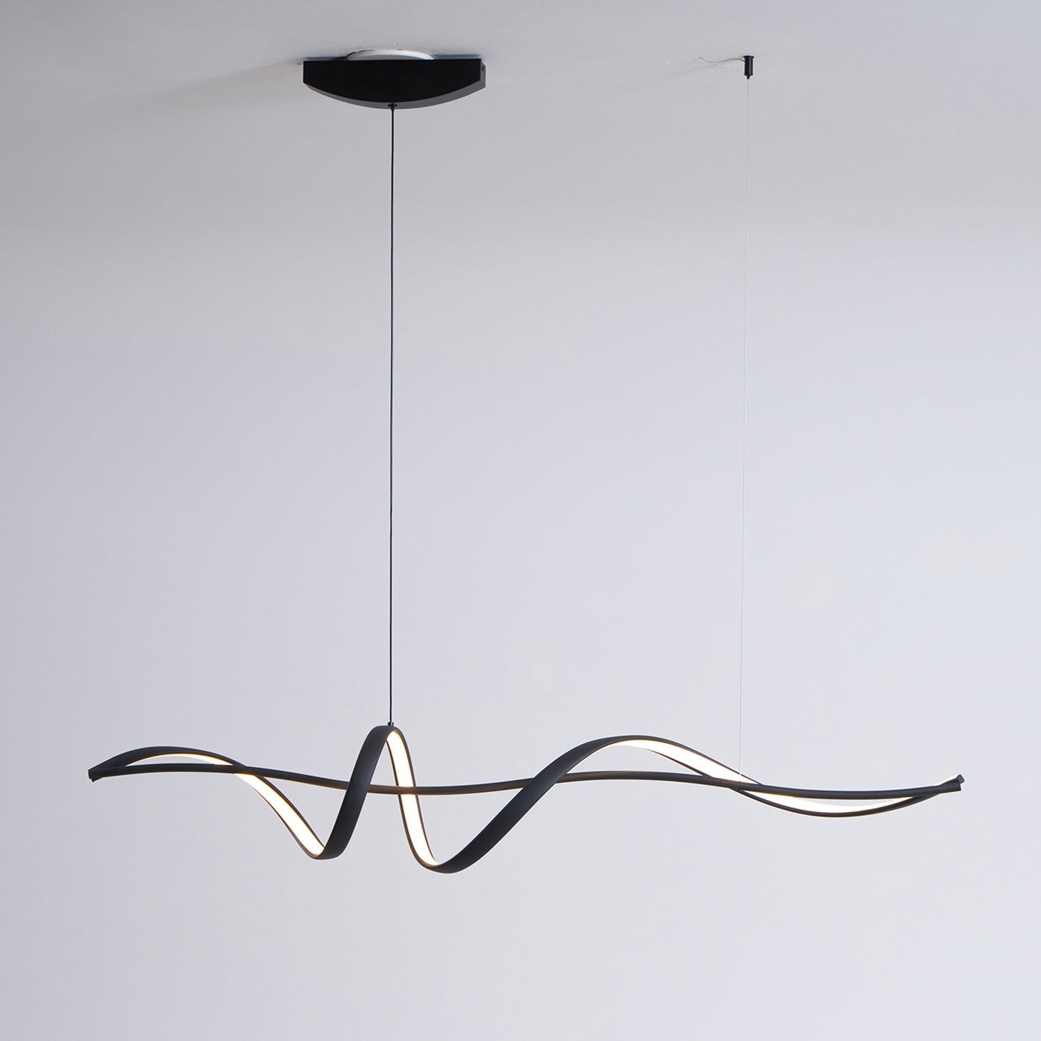 Aveline Modern Black LED Wave Pendant Light - Neutralighting