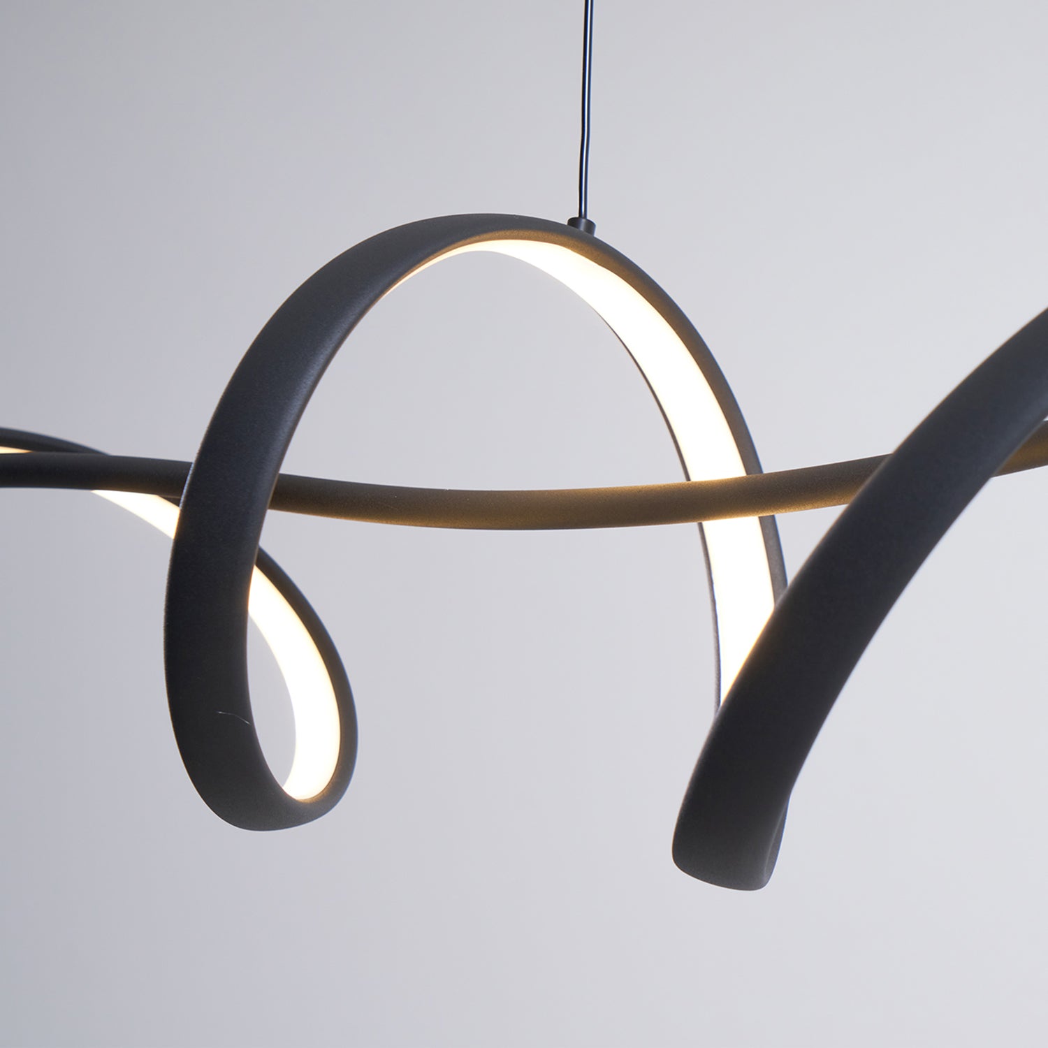 Aveline Modern Black LED Wave Pendant Light - Neutralighting