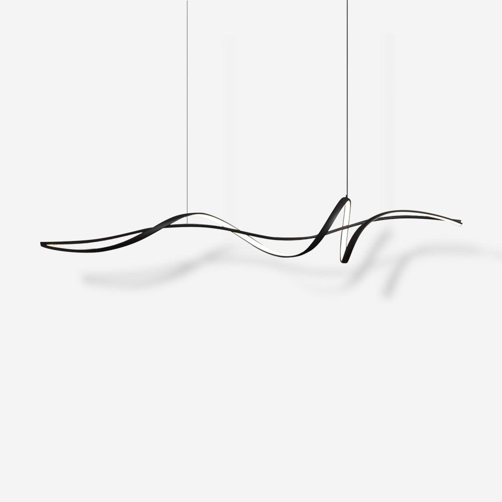 Aveline Modern Black LED Wave Pendant Light - Neutralighting