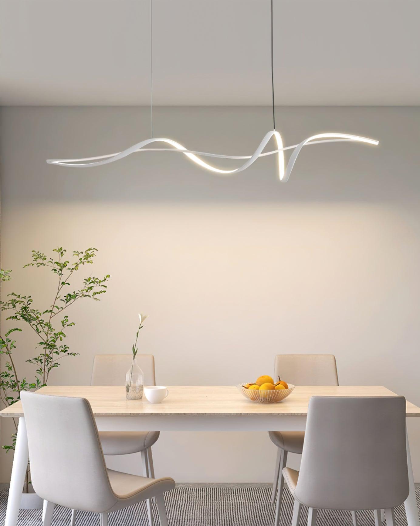Aveline Modern Black LED Wave Pendant Light - Neutralighting