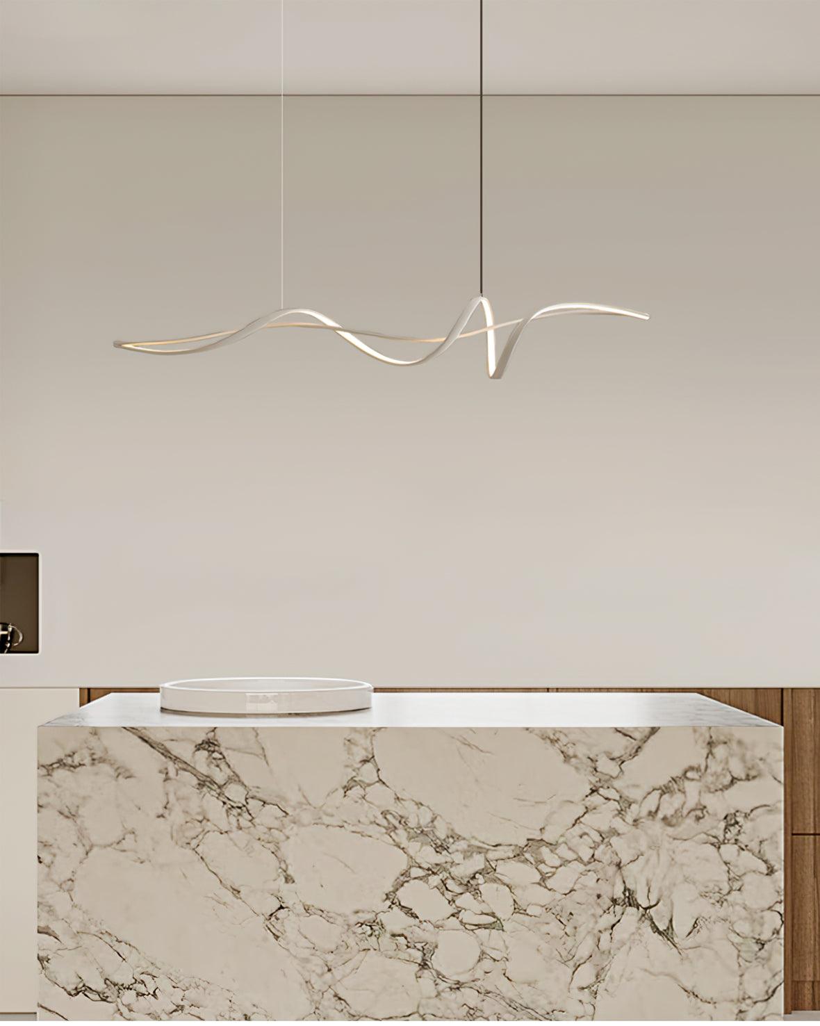 Aveline Modern Black LED Wave Pendant Light - Neutralighting