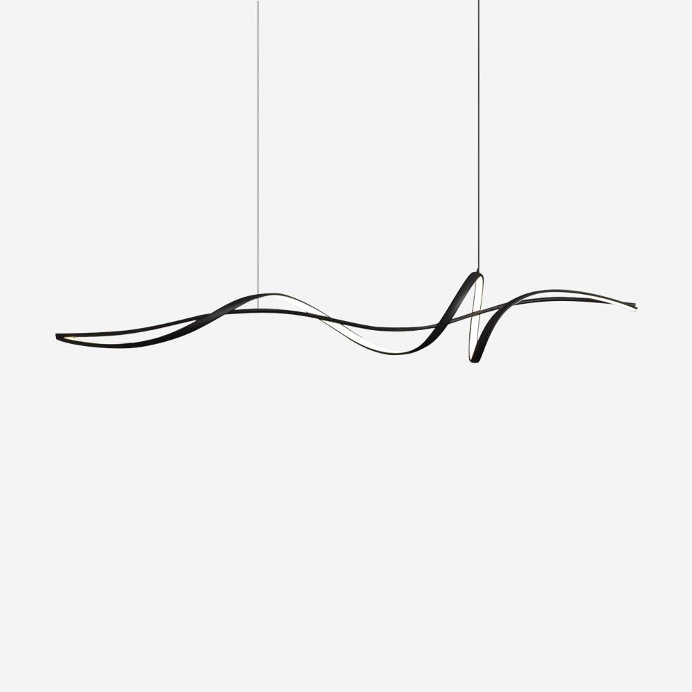 Aveline Modern Black LED Wave Pendant Light - Neutralighting