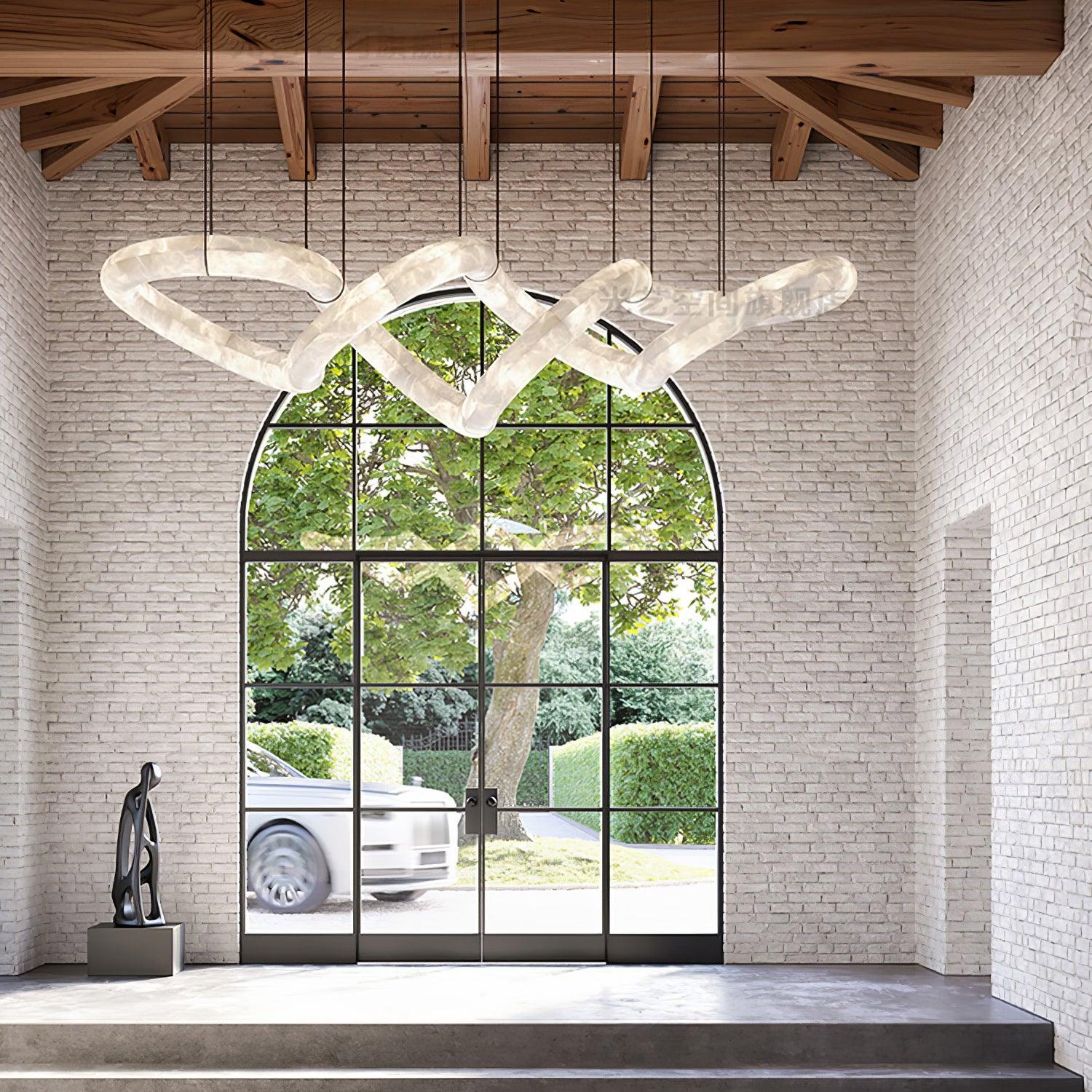 Luste Alabaster Closed-loop Pendant Light Chandelier - Neutralighting