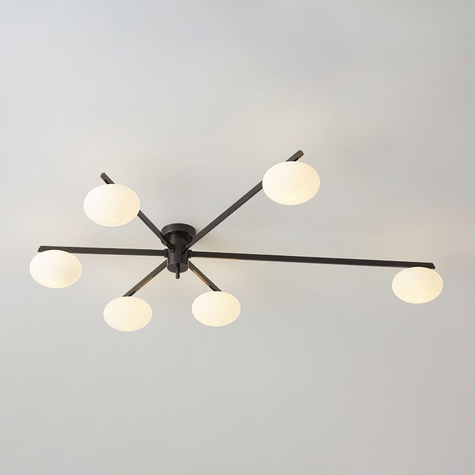 Jania Modern Glass Black Ceiling Light - Neutralighting