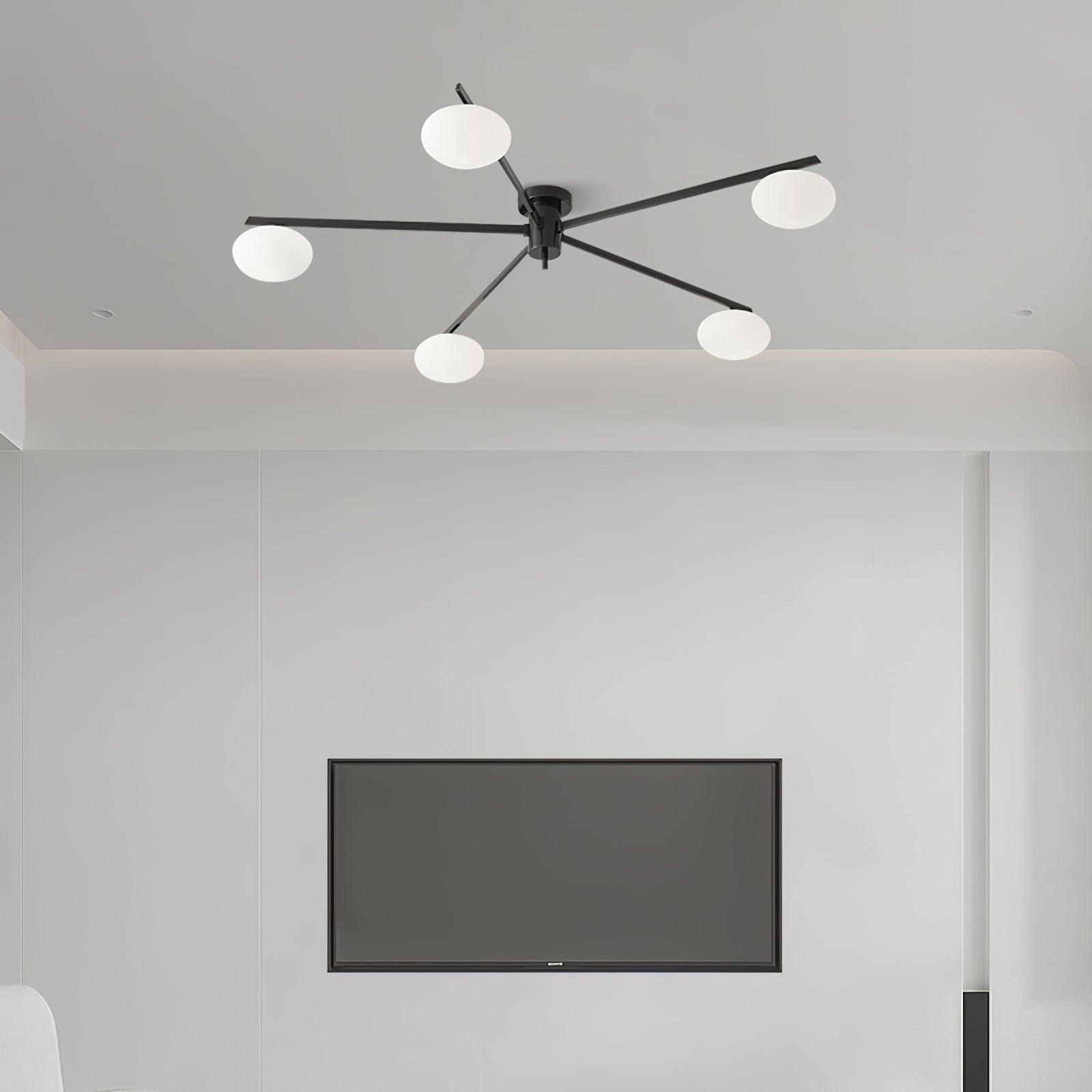 Jania Modern Glass Black Ceiling Light - Neutralighting