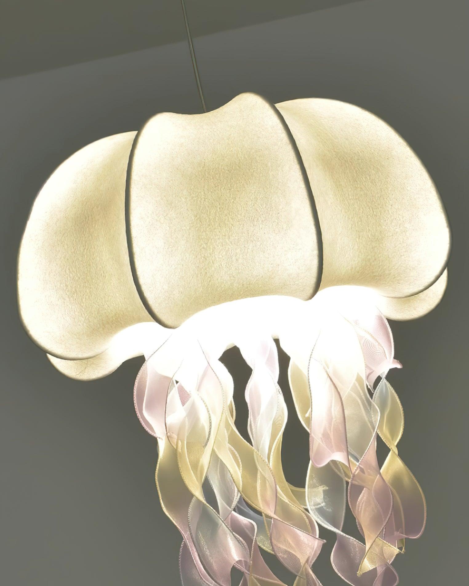 Jellyfish Pendant Light with Iridescent Ribbons - Neutralighting