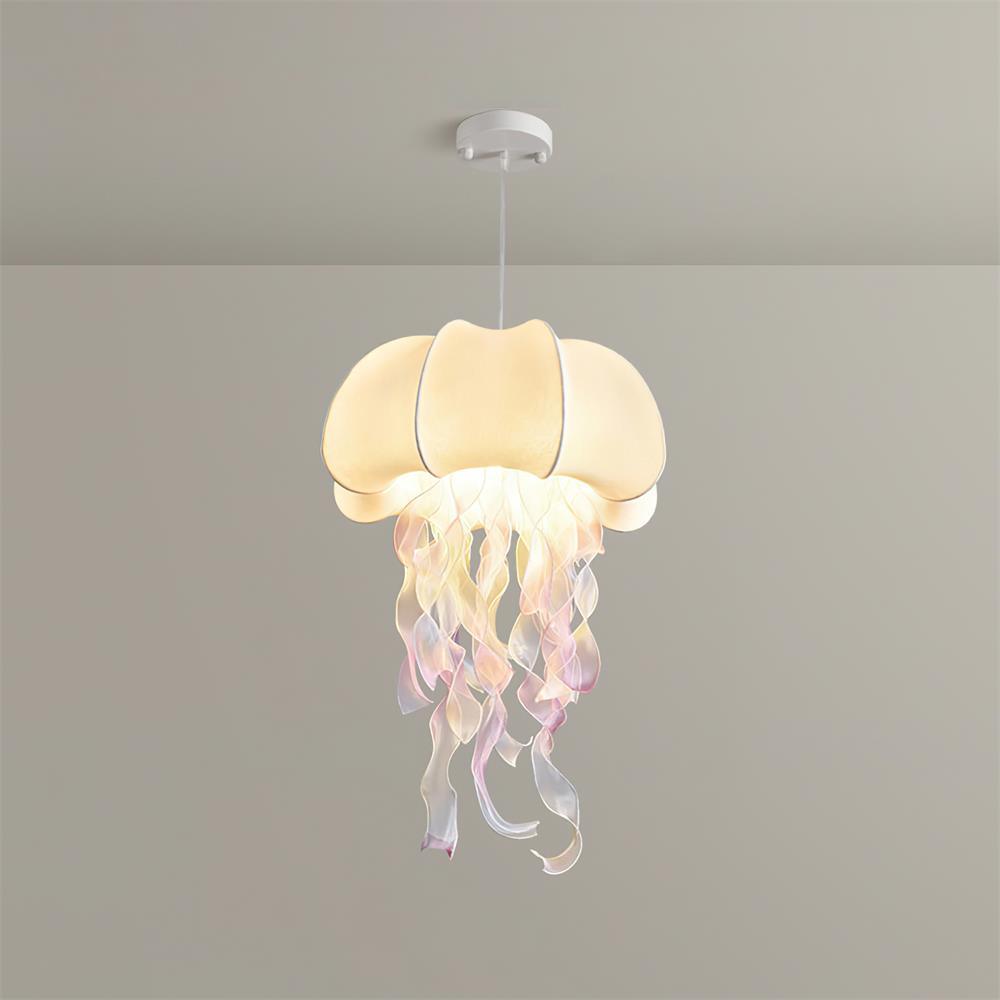 Jellyfish Pendant Light with Iridescent Ribbons - Neutralighting