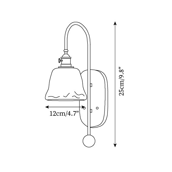Wall Lamp Metal and Glass Smooth Globe with Wooden Backplate - Neutralighting