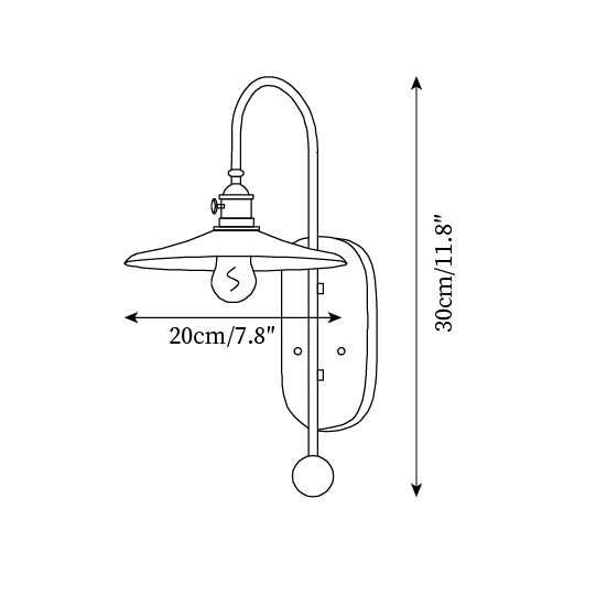 Wall Lamp Metal and Glass Smooth Globe with Wooden Backplate - Neutralighting