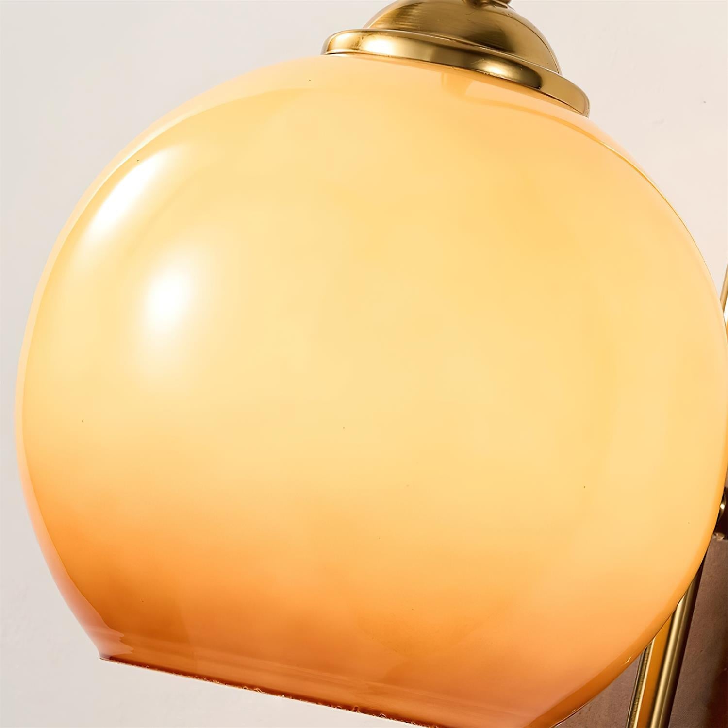 Wall Lamp Metal and Glass Smooth Globe with Wooden Backplate - Neutralighting