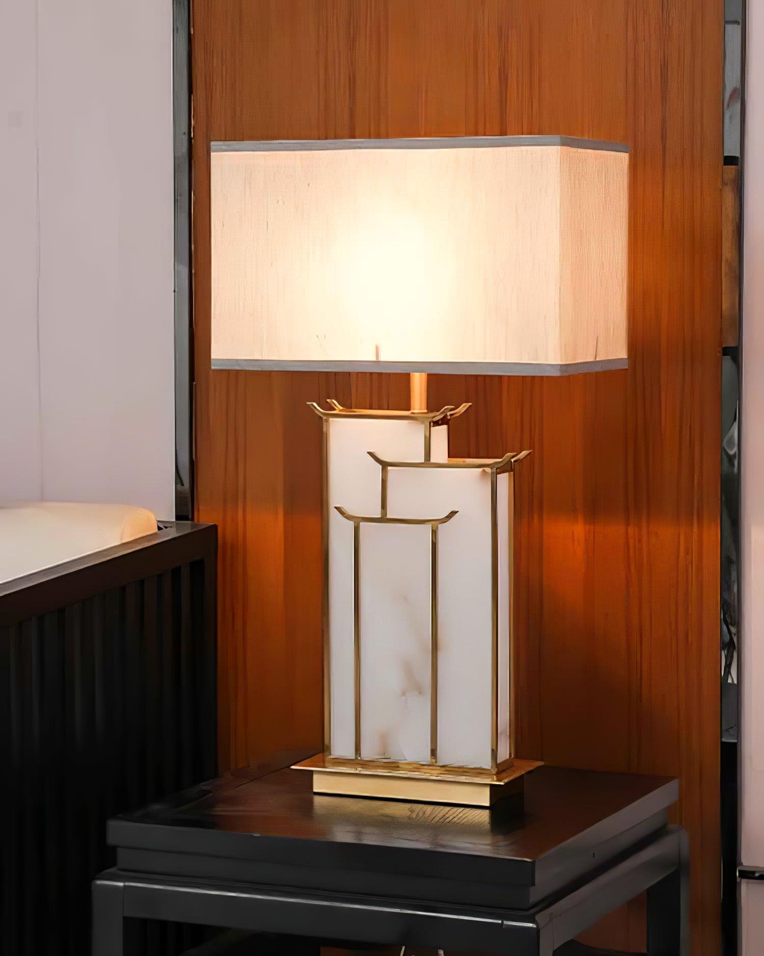 Nysilor Rectangular Glass Table Lamp - Neutralighting