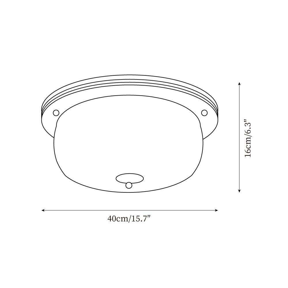 Ceiling Light Glass Flush Mount Modern Minimalist Walnut Brown - Neutralighting