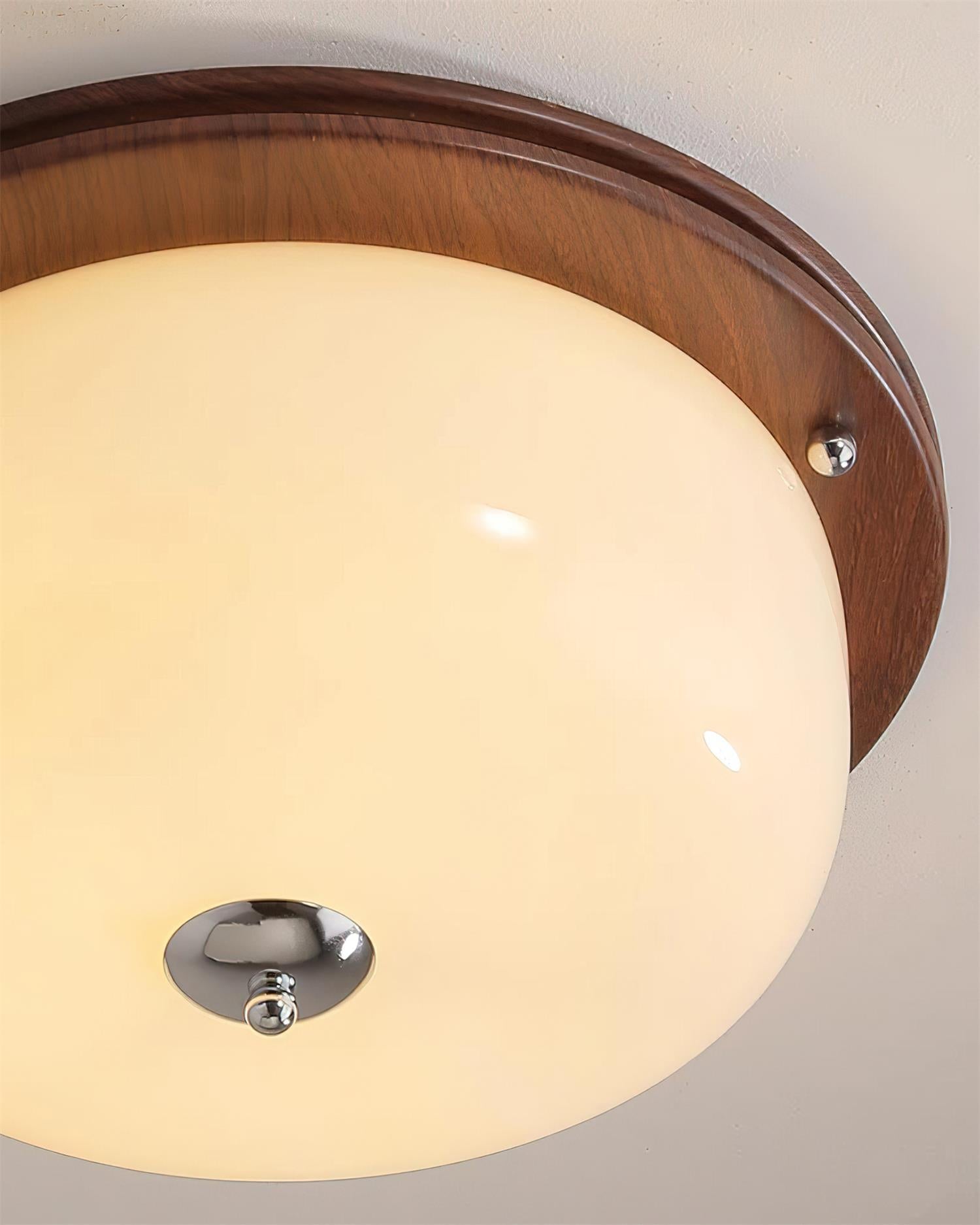 Ceiling Light Glass Flush Mount Modern Minimalist Walnut Brown - Neutralighting