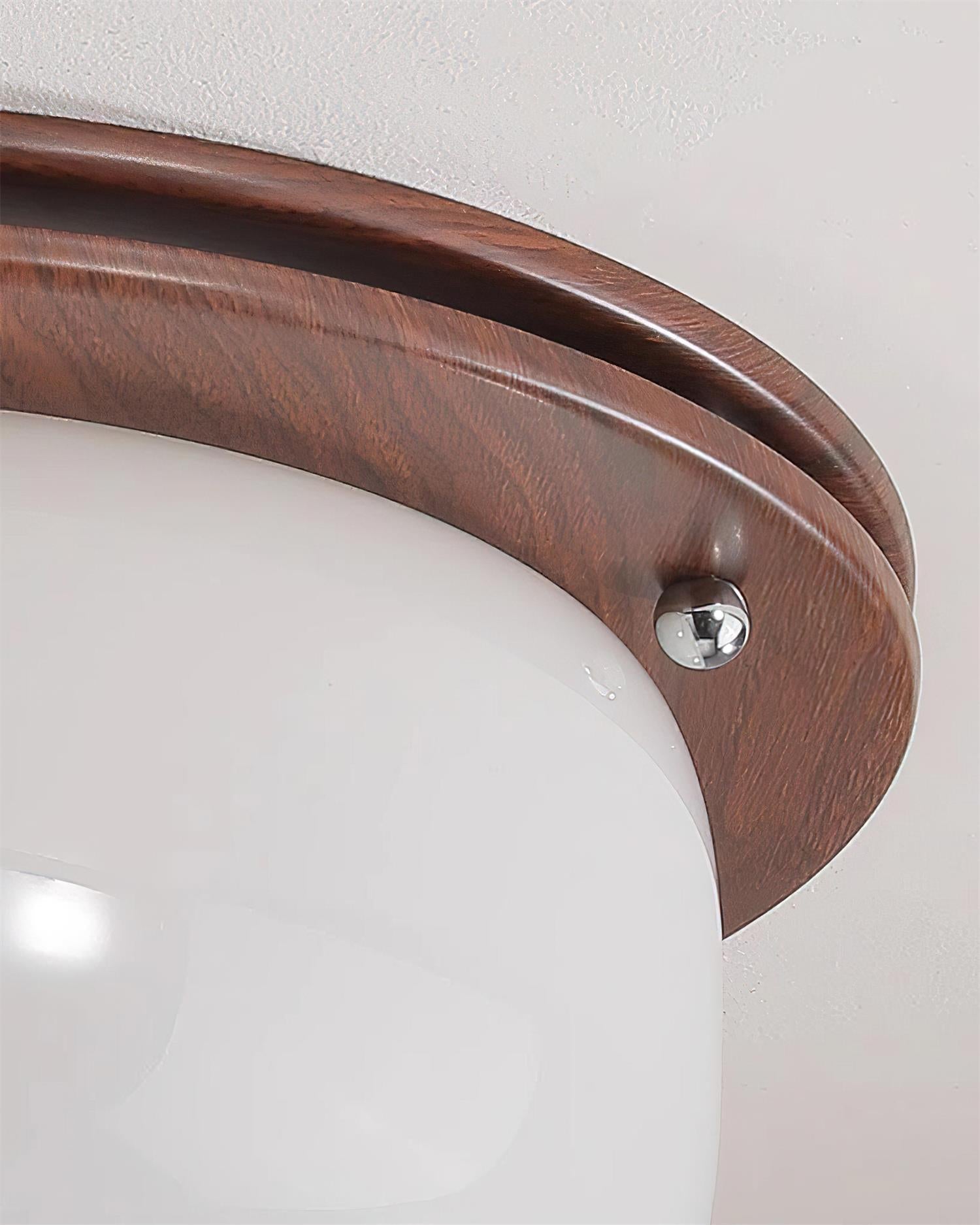 Ceiling Light Glass Flush Mount Modern Minimalist Walnut Brown - Neutralighting